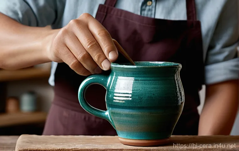 미술세라믹 프로젝트 실습 - **A close-up of skilled hands engaged in the art of coil building with natural earthenware clay.** T...