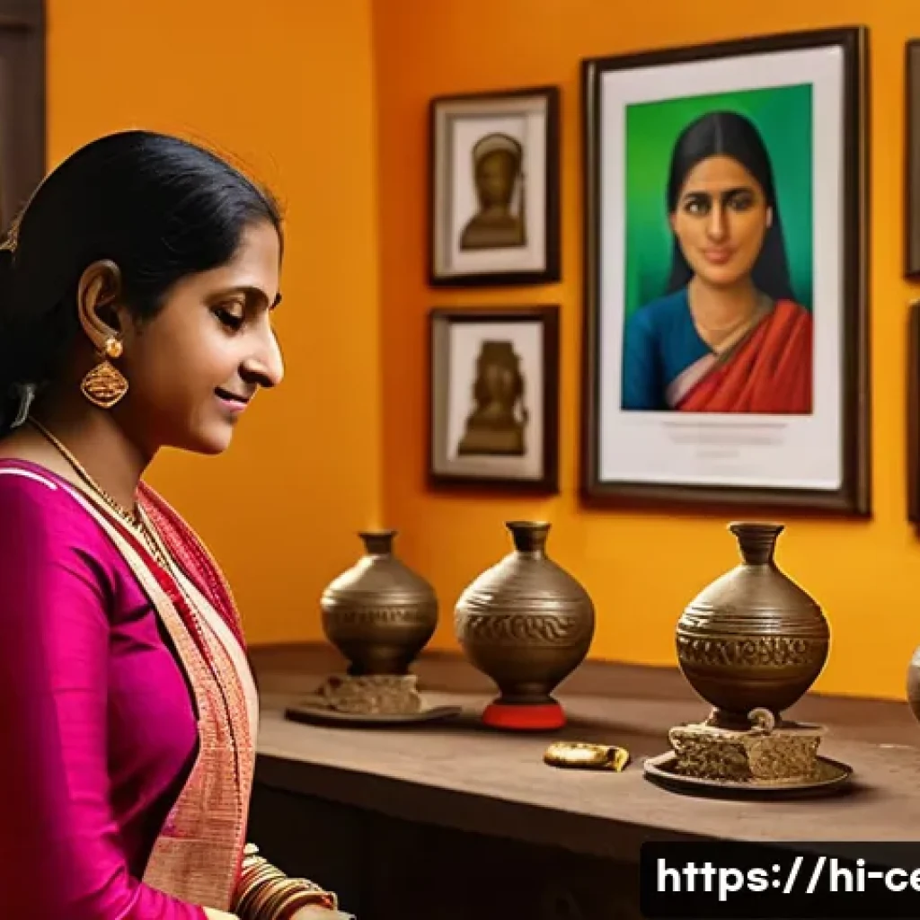 미술세라믹 자격증 비교 분석 - A professional artist’s studio scene showcasing a Hindi-speaking Indian woman in her mid-30s practic...